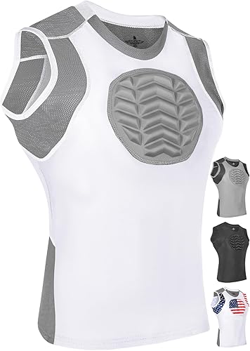 Exxact Sports Protector de pecho de béisbol y sóftbol juvenil, protector de esternón acolchado para niñas