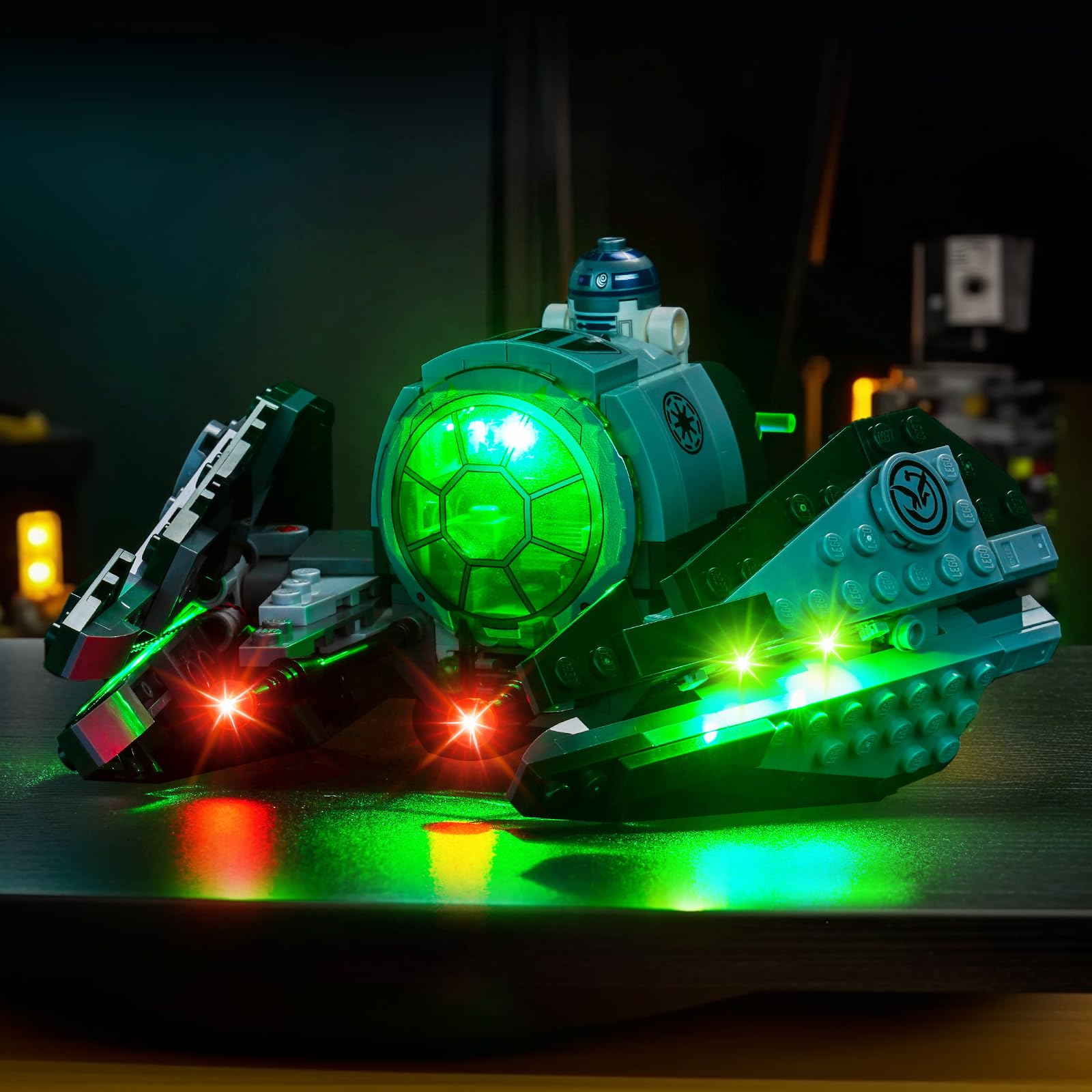 LocoLee Led Light Set Compatible with Lego Yoda's Jedi Starfighter Led Decoration Lighting Kit Compatible with Lego 75360 Building Blocks Model,Only Lights Set,No Model - Image 4