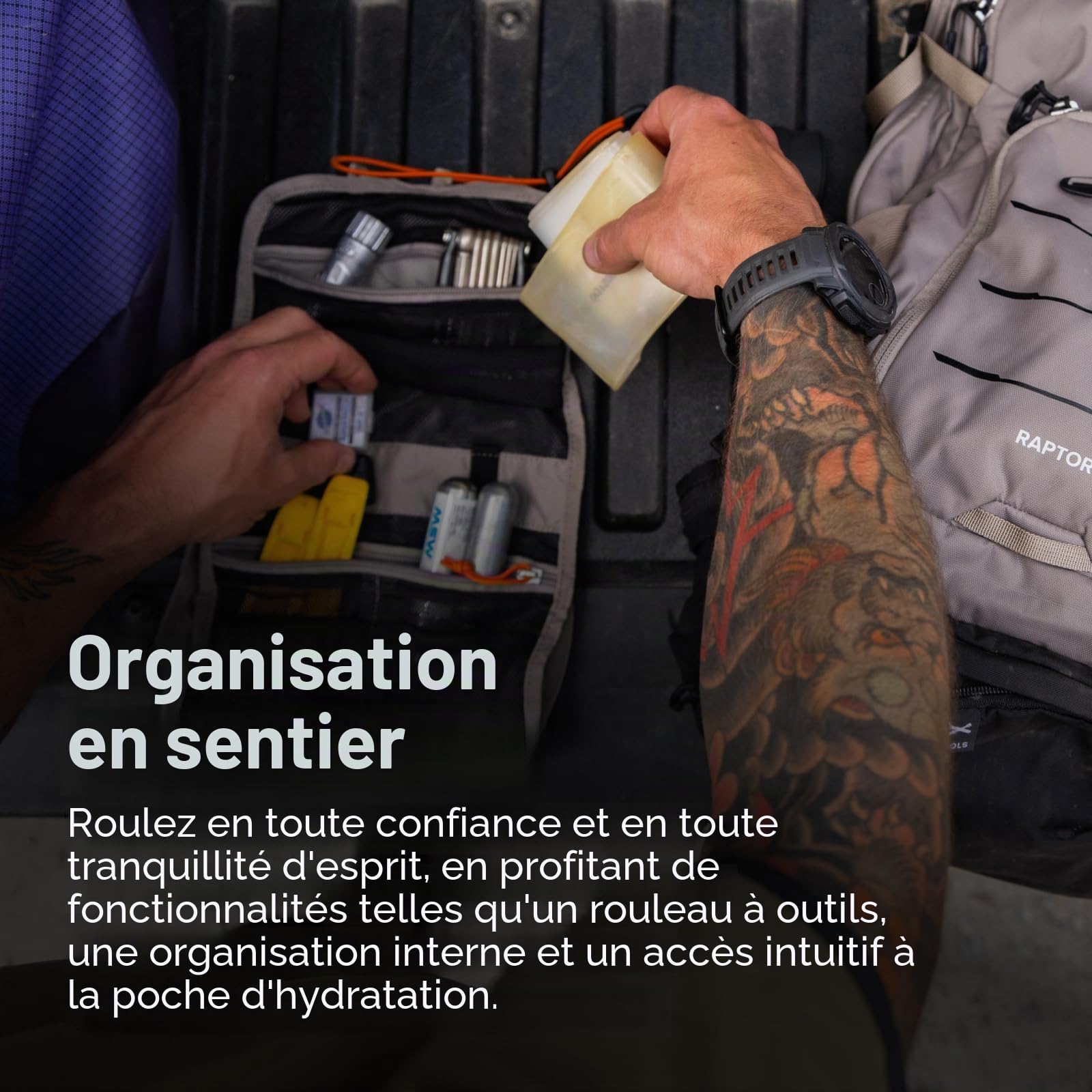 Osprey Raptor 14L Sac à Dos VTT pour Homme avec réservoir hydraulique, Fronton Gris, Taille Unique, Sac à Dos VTT avec réservoir hydraulique