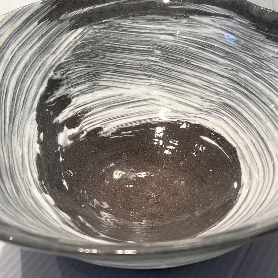 Amazon.co.jp: 清和窯？ 原清晃 刷毛目鳴戸写 茶碗 抹茶椀 工芸