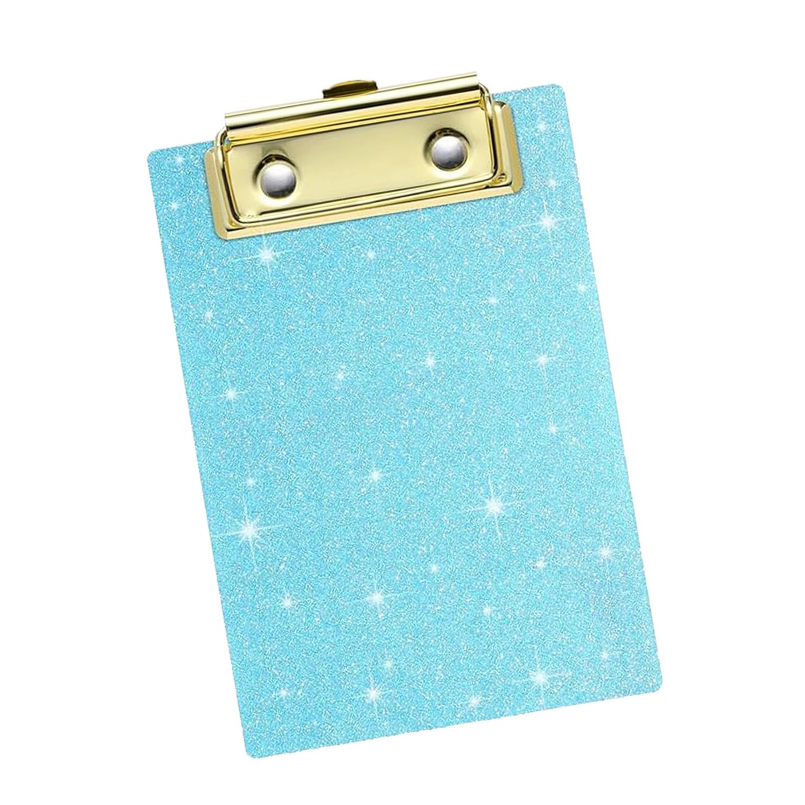 BWANGIAO Sparkling Acrylic Document Clip Board 6x4Inch Small Glittering Clipboard For Offices School Hospital File Organization