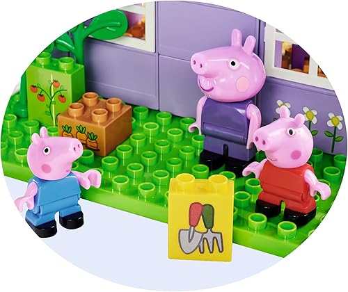 Miniatura 3 de GRAN Spielwarenfabrik 800057153 Big-BLOXX Juguetes de construcción Peppa Pig Abuelos Casa PLAYSET con 86 PCS, Multi