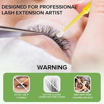 Eyelash Extension Remover, Makeup Lash Gel Remover Fast Action Dissolves Strong Glue with Low Odor, Gel Liquid Eyelash Remover for Sensitive Skin(15ml)
