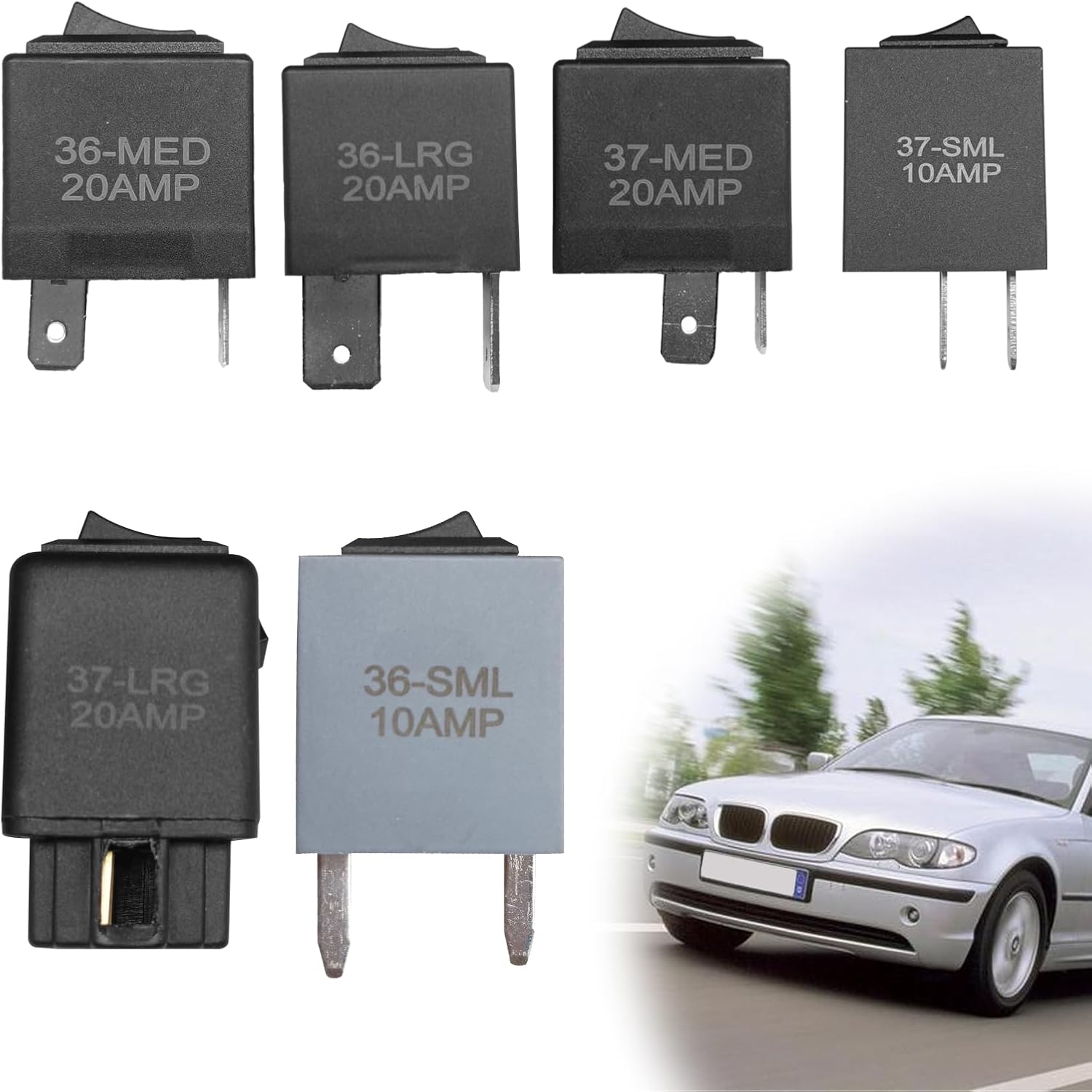 9038 Relay Bypass Switch, Diagnostic Scan Tool Fuel Pump Relay Bypass Switch Kit, Relay Tester, Relay Bypass Switch Kit (6-Pack)