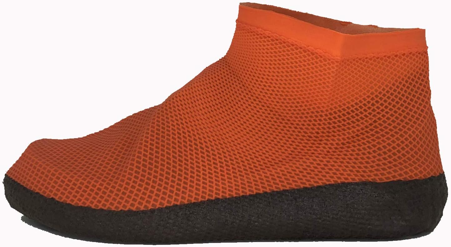MAIKU Waterproof Shoe Covers (Orange, Large)