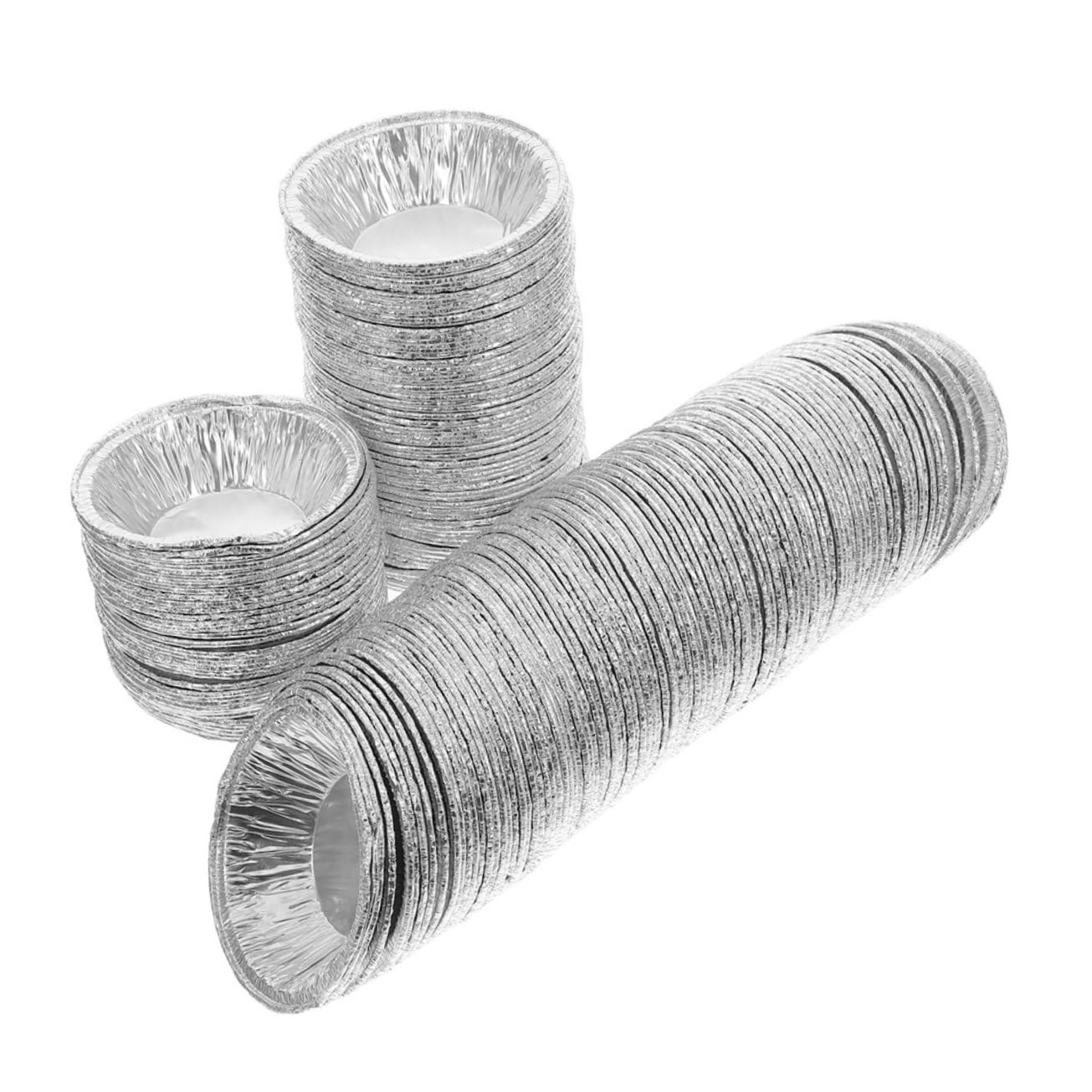 600piezas Molde de Aluminio para Tarta de Huevo Moldes Redondos Desechables para Hornear Tartas Muffins Cupcakes y Pasteles Casa