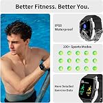 Smart Watch pour hommes femmes, Bluetooth Call Smartwatch avec AI La voix, 1.85" HD Fitness Watch, fréquence cardiaque/étapes/superviseur de sommeil, 100+ Modes sportifs, IP68 Montre imperméable pour Android iOS
