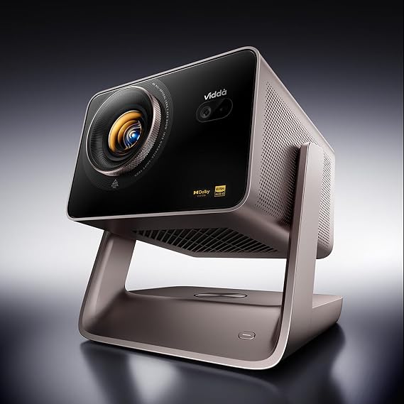 Vidda C5 Pro Max Laser 4K Projector 3200 CVIA Lm 0.9~1.5:1 Lens Shift Dolby Vision IMAX MT9681 3GB 64GB WiFi 6 Bluetooth 5.4 Hi-Res 56W Speaker, Android OS with KD3 Google TV Stick