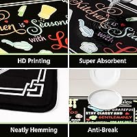 Vista 42 de Alfombras de Cocina Marrón, Alfombras de Microfibra Antideslizantes y Lavables para el Piso de la Cocina, Juego de 2 Piezas de Alfombras Decorativas