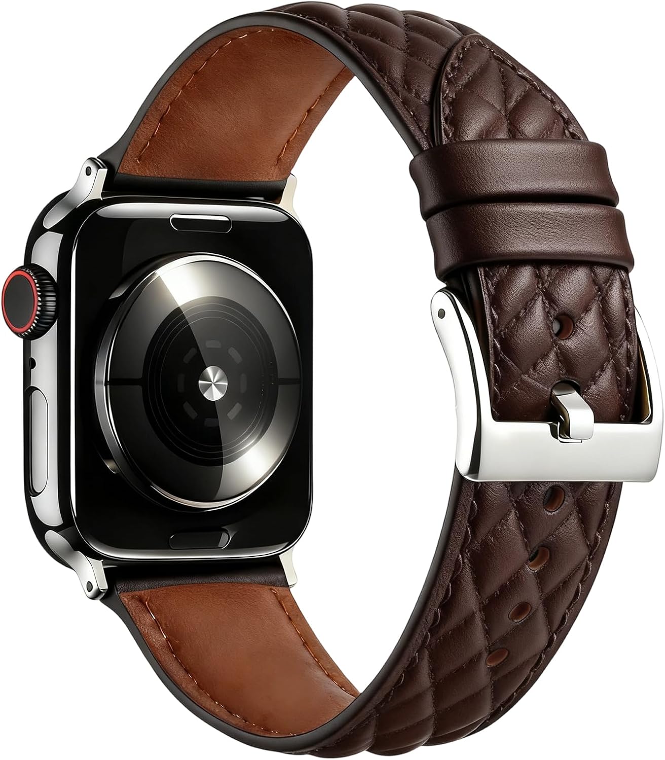 Leather Apple Watch Band Women, Slim Dressy Replacement Strap Compatible with Apple Watch Series 11-1 SE Ultra 3-1, 38mm 40mm 41mm 42mm 44mm 45mm 46mm 49mm