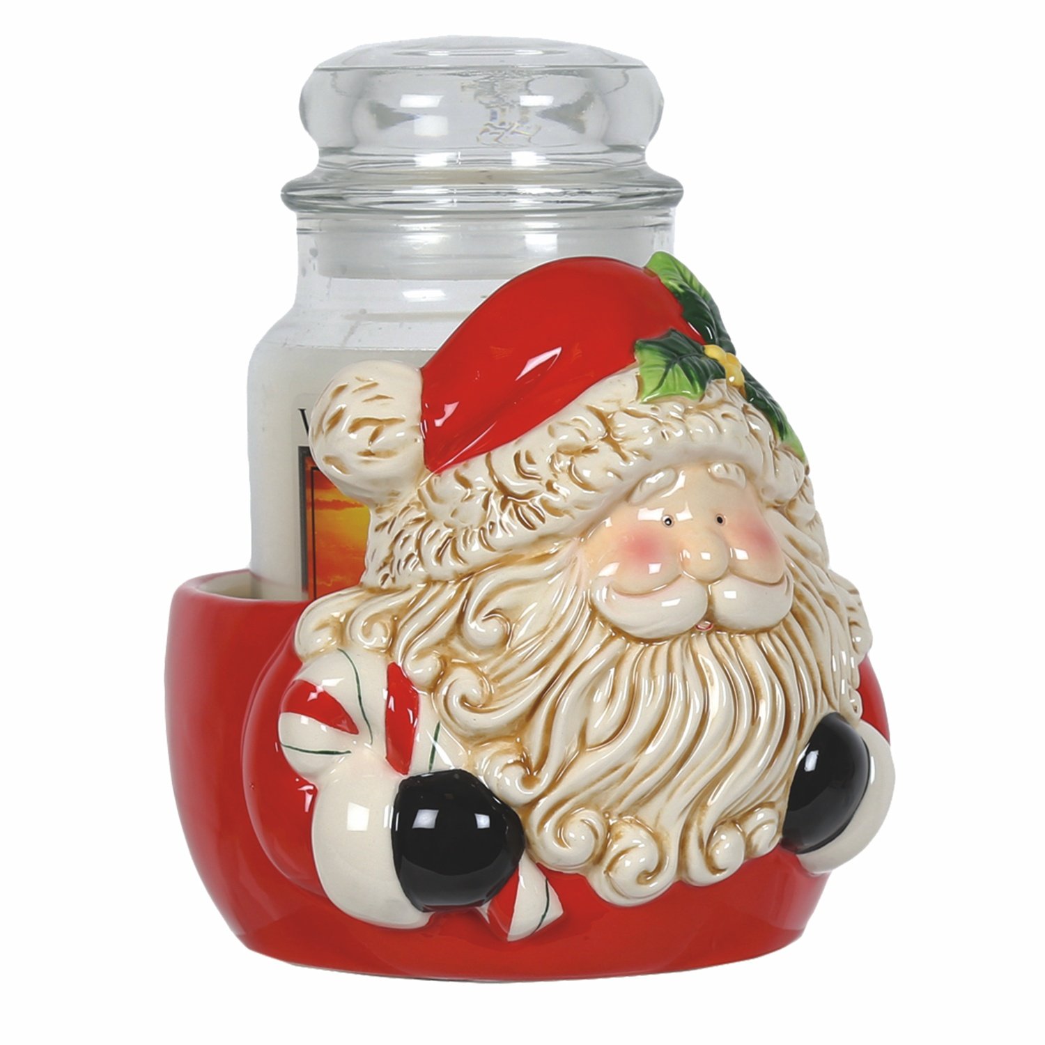 Aromatize Red Santa Candle Jar Holder