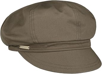 Seeberger Azalee Newsboy Cap Women Khaki One Size
