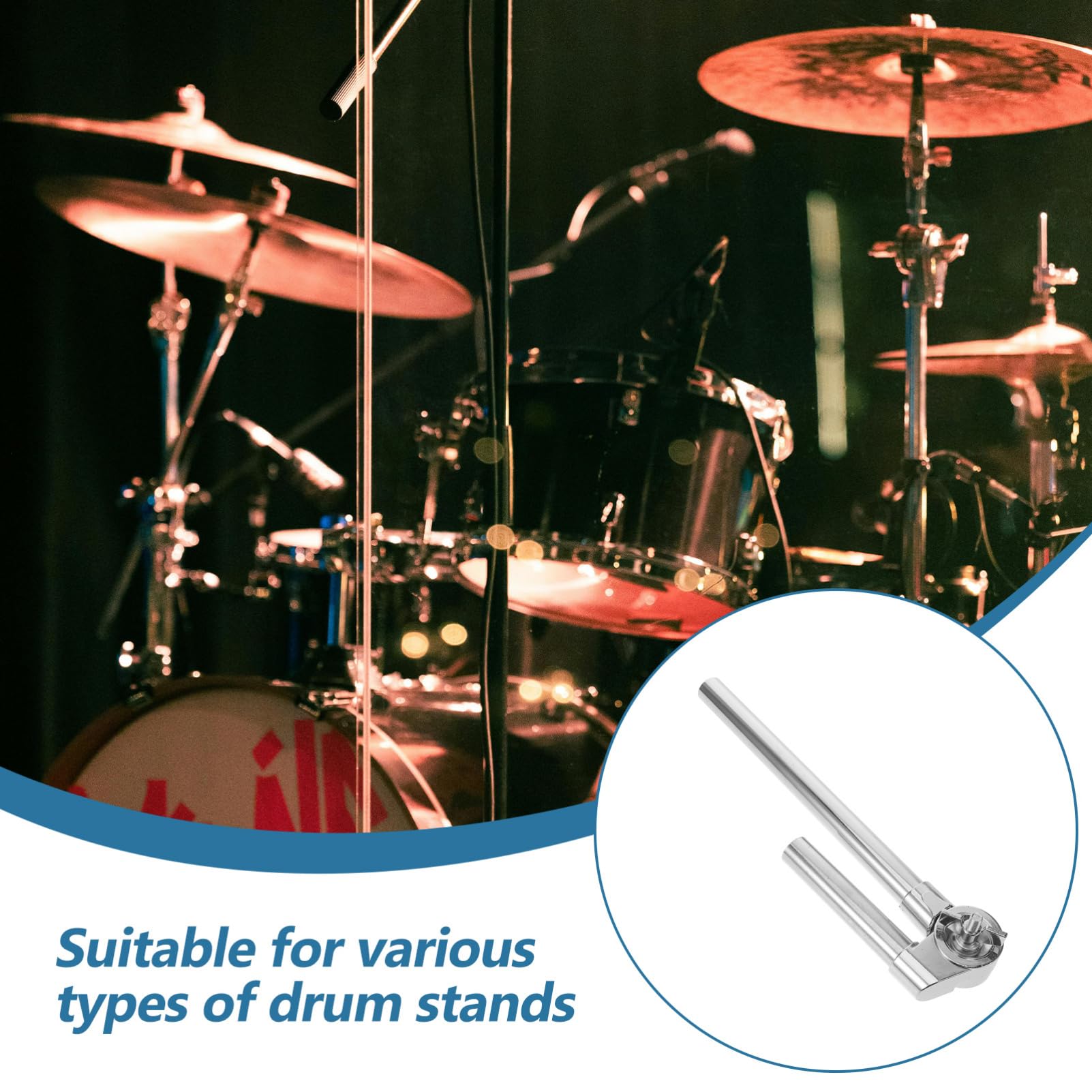 SUPVOX Metal Drum Mount Bracket Snare Drum Wire Parts Drum Stand for Percussion Instruments