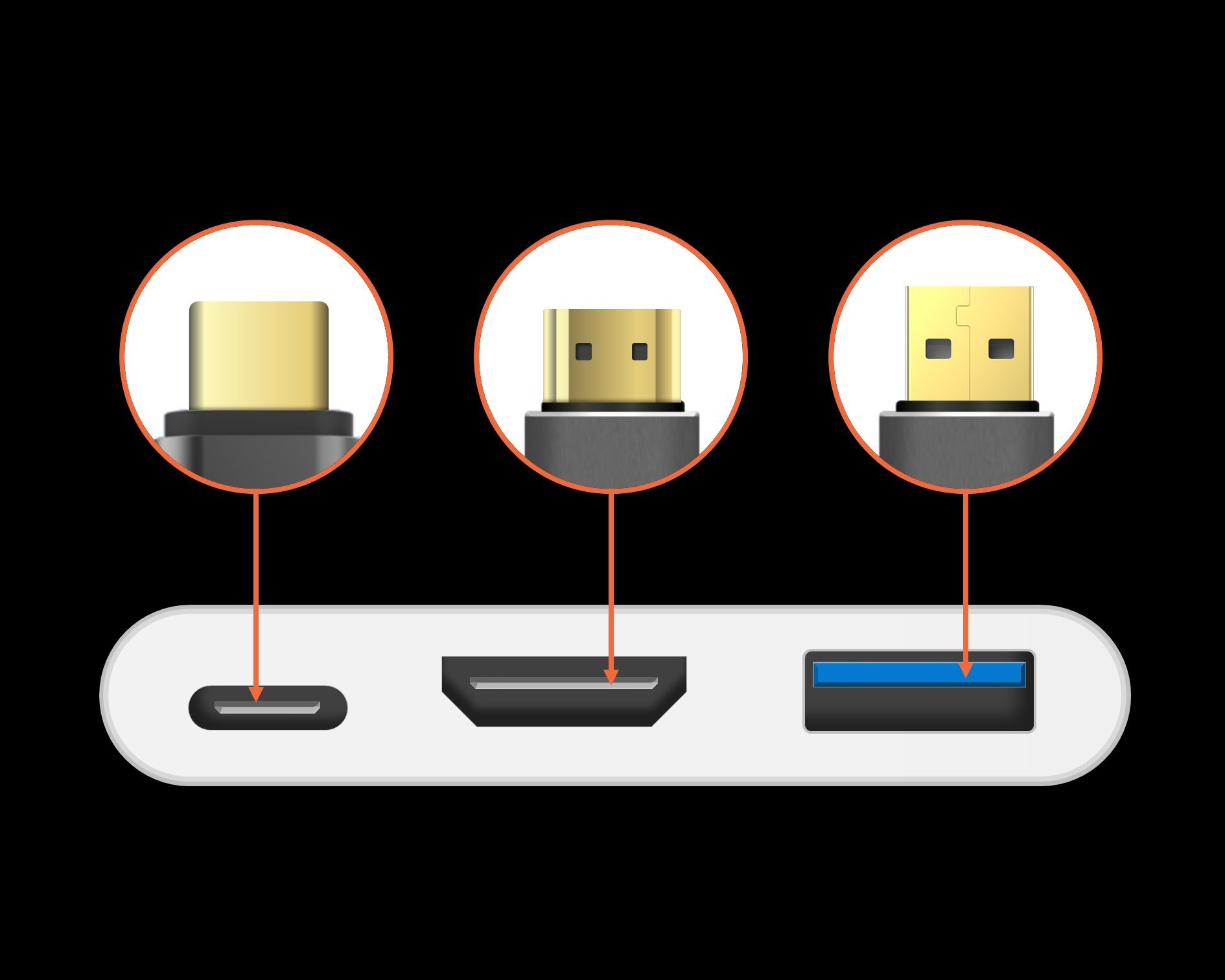 XtremeMac USB-C Multiport Hub 8-in-1 (Gebraucht) in Zürich für CHF 12