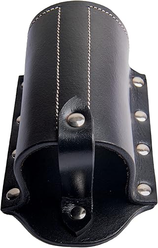 Miniatura 9 de Hulara Soporte de cerveza de cuero pulido de grano completo para botella de cerveza para hombres vaquero para viajesexteriores con hebilla de