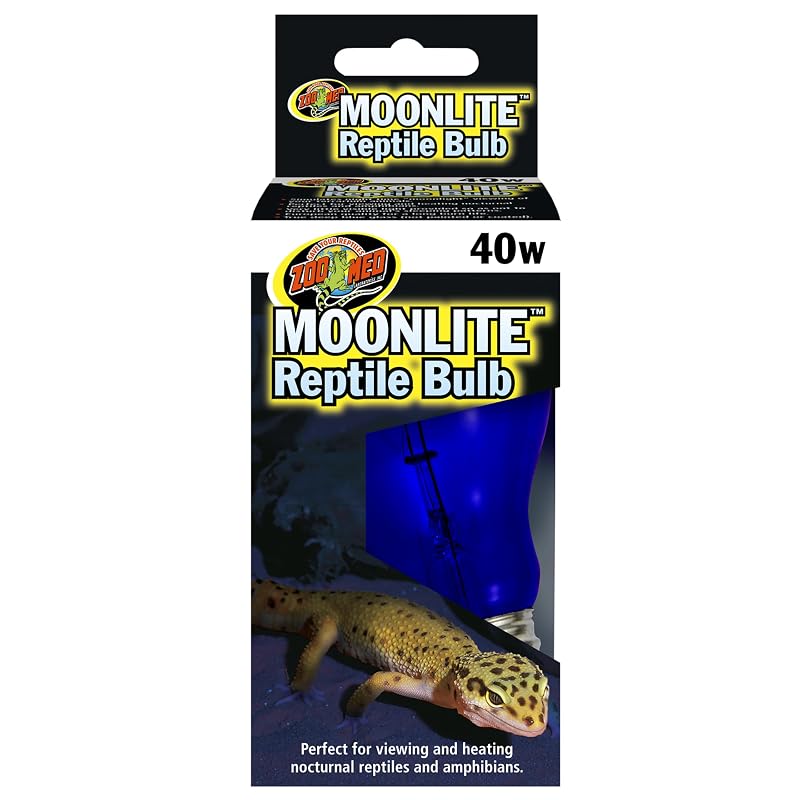Lâmpada de iluminação lunar azul para terrário Zoo Med 40 W, pacote com 3