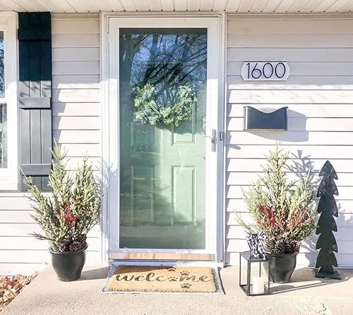 Miniatura 5 de Números de casa de metal - Números de dirección de 5 pulgadas para casas, negro de alto brillo número 0