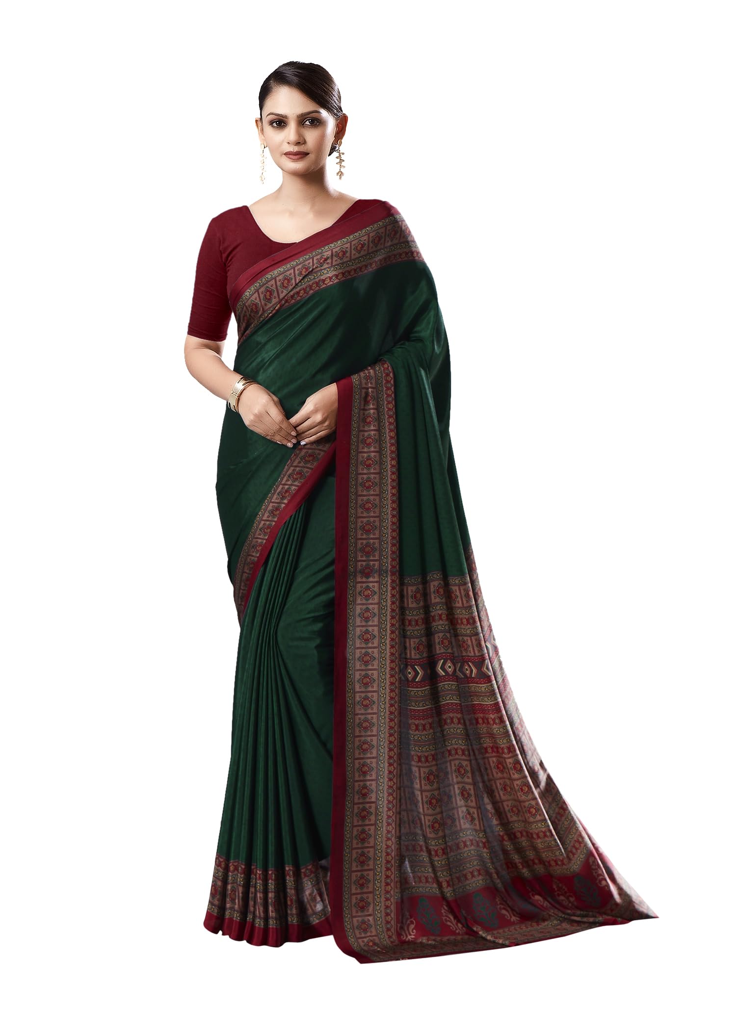 jaanvi fashion Women's Crepe Silk Printed Saree With Blouse-picture-46