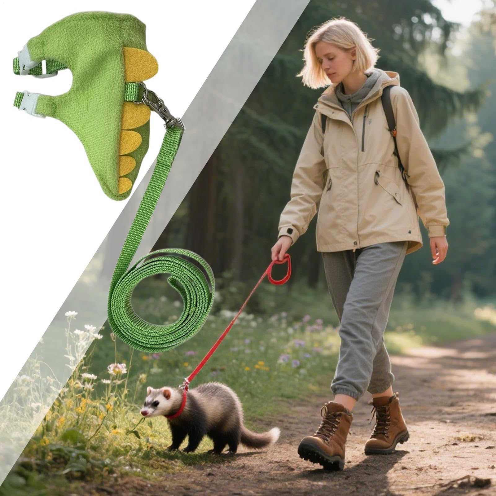 Pettorina Furetto Vestitini Morbidi e , Furetti | Pettorina E Guinzaglio Regolabili Da Criceti Per , Cincillà Avventure all'Aperto Passeggiate Quotidiane Fotografia
