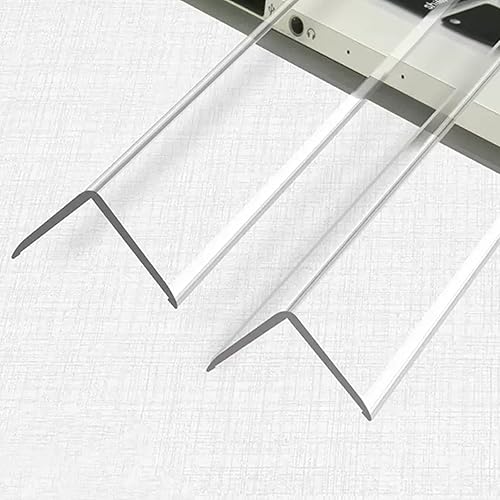 Protector de borde transparente de esquina, tira de plástico autoadhesiva a prueba de esquinas, tira de borde de esquina de 90 grados, para