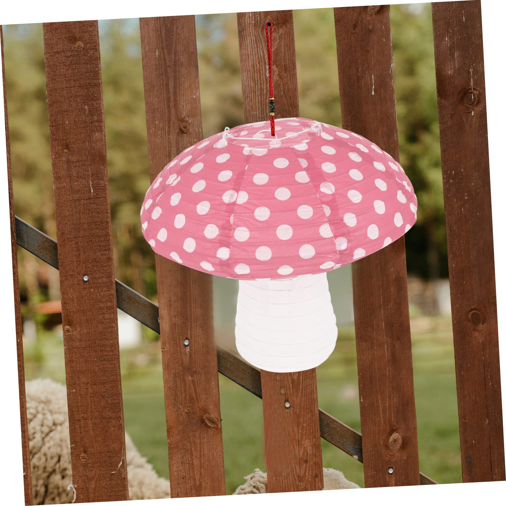 6 Lanterne Di Carta A Forma Di Fungo – 3 Da 20cm E 3 Da 30cm – Decorazioni Per Feste A Tema Foresta, Compleanni, Giardino, Natale - 4