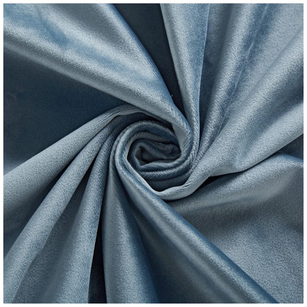 GUOCU Verdunklungsvorhang Blickdicht Samtvorhänge mit Schlaufen Thermogardine Ösenvorhang Vorhang Samt Gardine Weich Schlafzimmer Wohnzimmer Lounge Grün2 214X160cm(1 Stück)