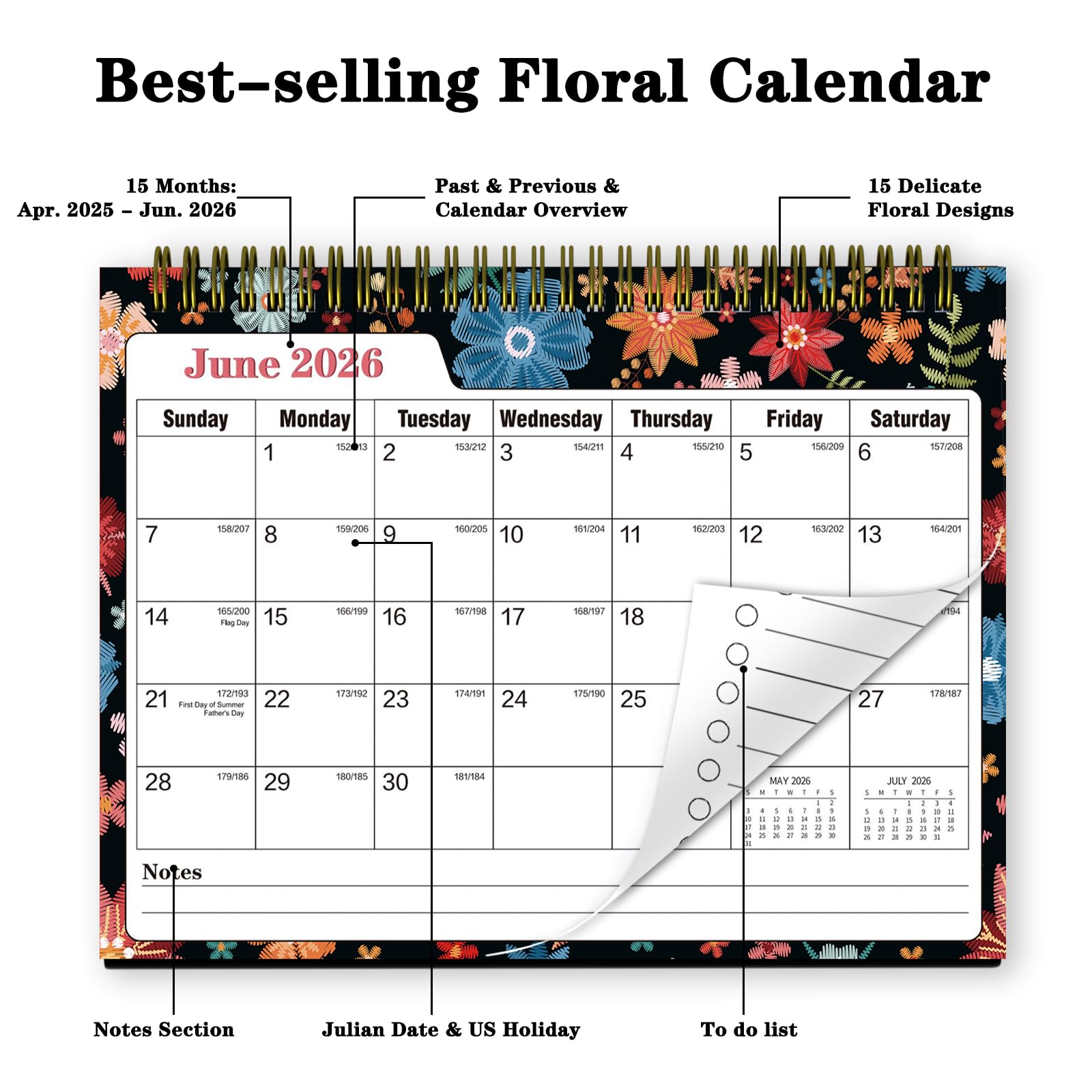 Small Desk Calendar 2026 - Standing 2026 Desk Calendar, Oct.2025 To Dec.2026, 8 - View #10