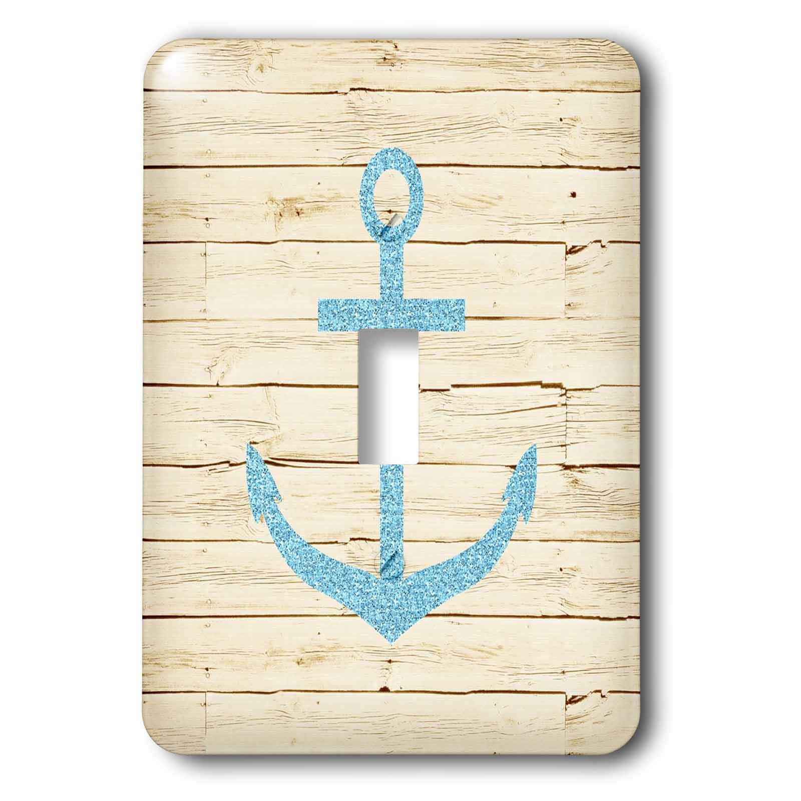 Interrupteur simple à bascule 3drose LSP_179106_1 motif ancre marine