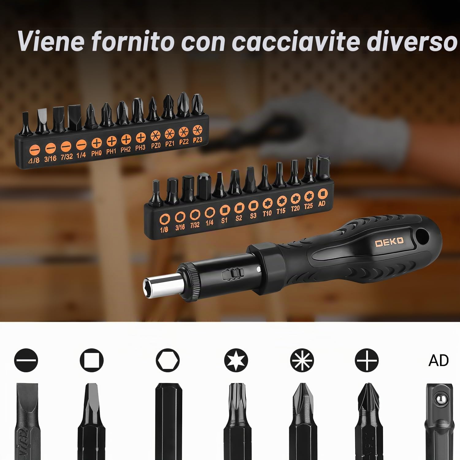 Kit di attrezzi per la casa: per uso domestico con chiave a bussola Set di utensili manuali di base per uomini Riparazione auto Meccanico Tool Kit Automotive con cassetta degli attrezzi in plastica