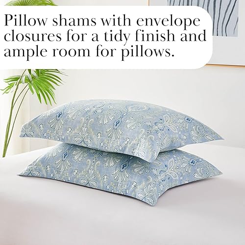 Miniatura 223 de Southshore Fine Living, Inc. Juego de edredón de 2 piezas, tamaño individual, juego de edredón floral con funda de almohada, pájaros y flores