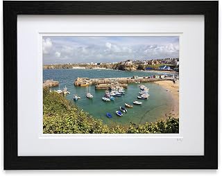 Mounted or framed photograph by Andrew Ray featuring Newquay Harbour in Cornwall.