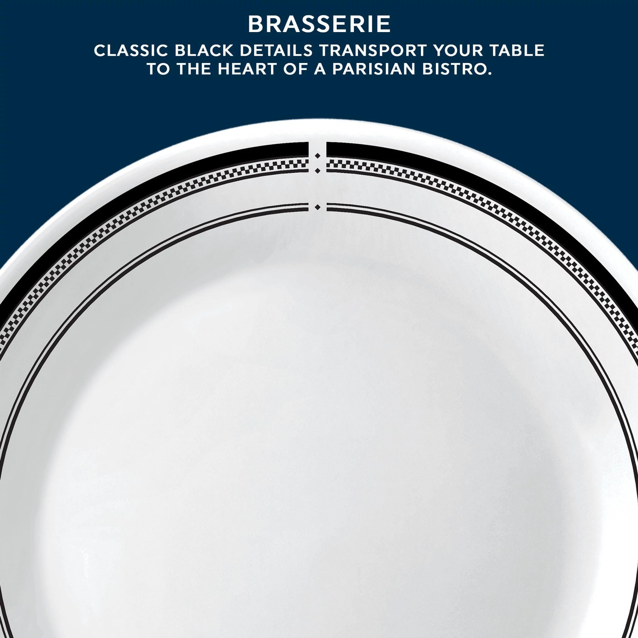 Corelle Brasserie - Juego de vajilla de 16 piezas, servicio para 4