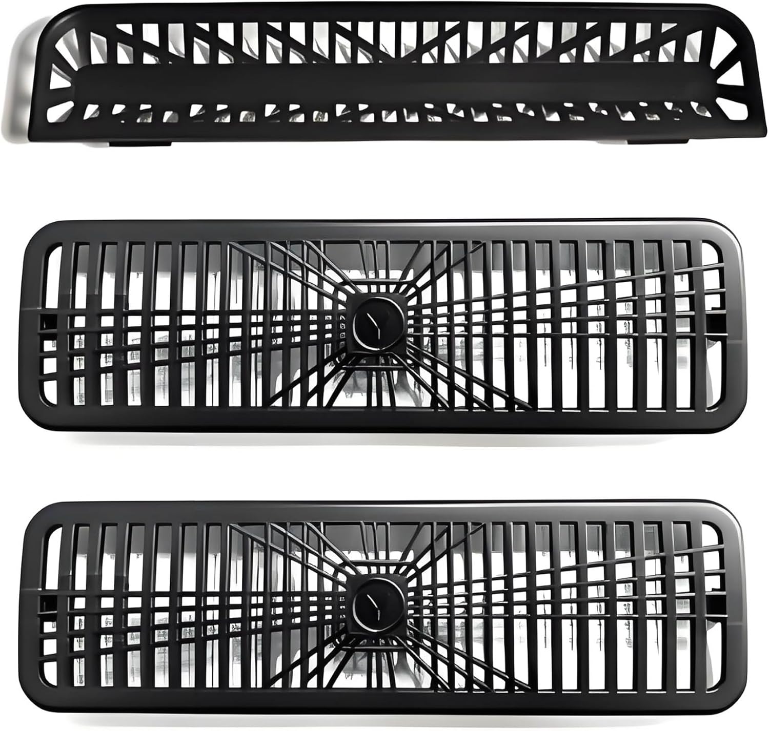 Rayjee Compatible with Air Vent Protective Cover for 2025-2026 Tesla Model Y Juniper-Under-Anti-Blockage, Easy Install (Front Seat Bottom Covers*2+Rear Center air Vents*1)
