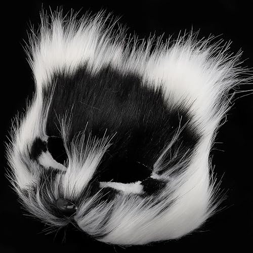 Miniatura 2 de Amosfun Máscara de zorro de Halloween, máscara de gato peludo, disfraces de cosplay, accesorios de fiesta de Halloween, suministro de 7.48 x 7.48 x