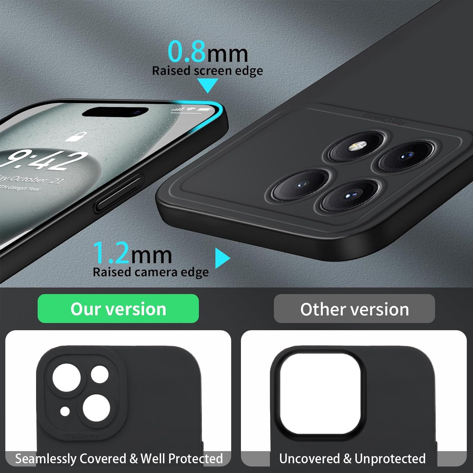 Schutzhülle Für Xiaomi Poco F6 5G – Weiche TPU-Hülle Mit Kameraschutz & Airbag-Design