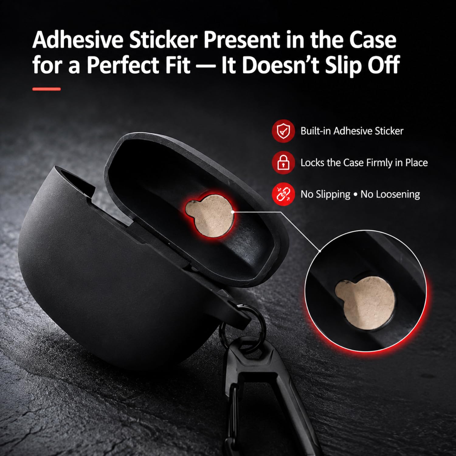 kapture case Compatible with Oneplus Nord Buds 4 Pro, Oneplus Nord Buds 4 Pro case Cover with Hook, Cover with Silicone 360° Protection (SPD-M) — Amazon image 5