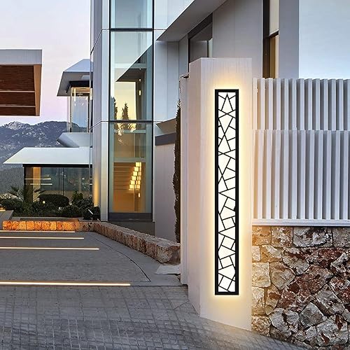 Miniatura 4 de Luces de pared al aire libre 31.5 pulgadas moderno al aire libre apliques de pared LED largos apliques de pared negro luz frontal porche luz