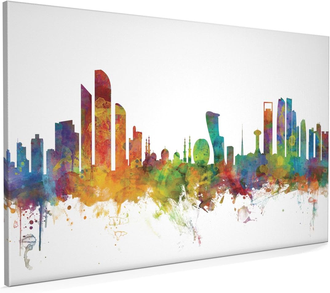 Abu Dhabi Skyline Canvas Art Print, 22x34 inch (A1) - 2352