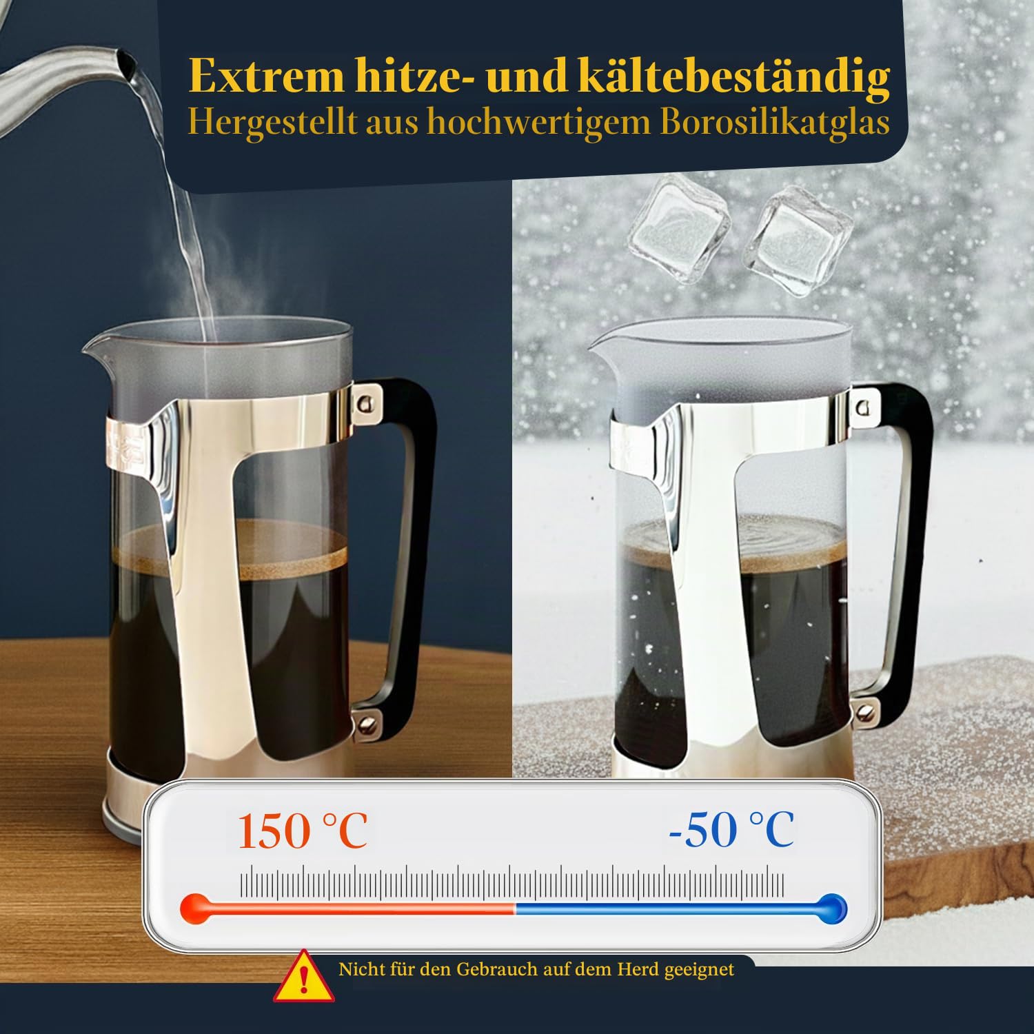 ESPRO Plus P5 French Press Kaffeebereiter – Patentierter Doppel-Mikrofilter für partikelfreien Kaffee, hitzebeständige, dickwandige Kaffeepresse aus Borosilikatglas – (930 ml)