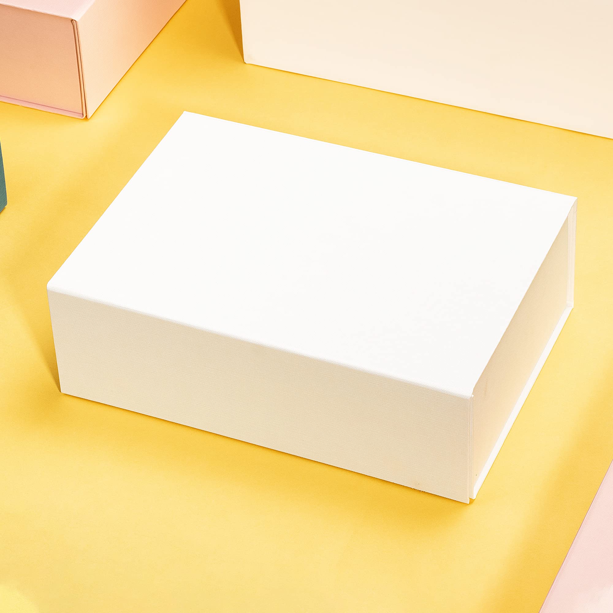 ADEL DREAM Faltende Geschenkbox für Kleidung (10 Stück, Groß Weiß)