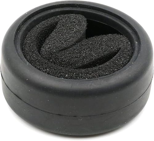 Miniatura 7 de hobbysoul 24pcs RC 1/10 On Road Slick Neumático de goma con inserto de espuma apto para 1:10 Touring Drift Car Wheel Rim