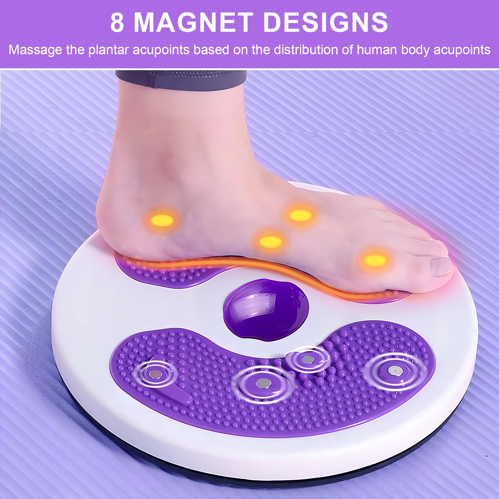 Twist Waist Disc Board Disco Rotante Fitness Twist Vita Disc con Fune di Trazione Multifunzione Massaggio ai Piedi Twister Fitness Balance Board per Gli Esercizi di Torsione