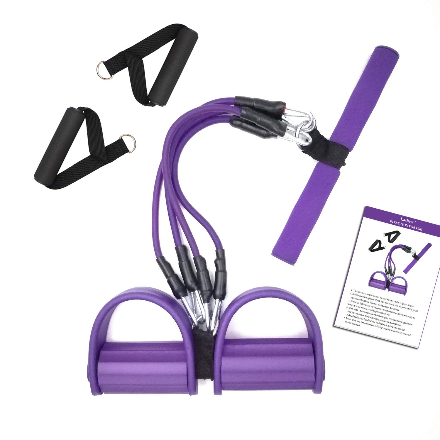 Cheers.us Pedal Resistance Bands Elastic Pedal Sit Up Pull Rope Exercise Fitness Equipment Yoga Strap Bodybuilding Expander For Abdomen Waist Arm Leg - View #11