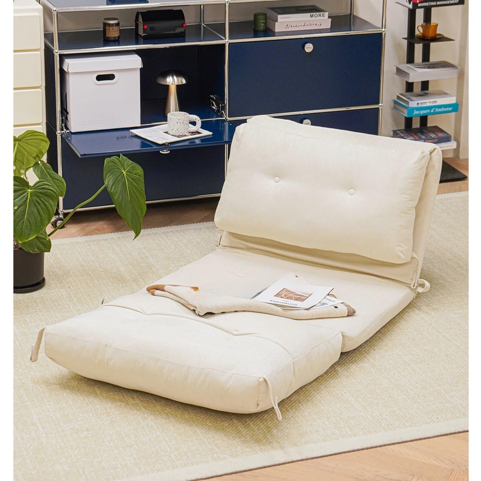 Pokój dzienny Składana dmuchana sofa Pojedyncze siedzisko podłogowe Tatami Domowe krzesło wypoczynkowe do sypialni i balkonu Sofa(Green)
