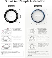 Vista 8 de Ringke [Air Sports + Bezel Styling] Compatible with Samsung Galaxy Watch 4 40mm, Flexible Shockproof TPU Case with Adhesive Aluminum Frame Ring