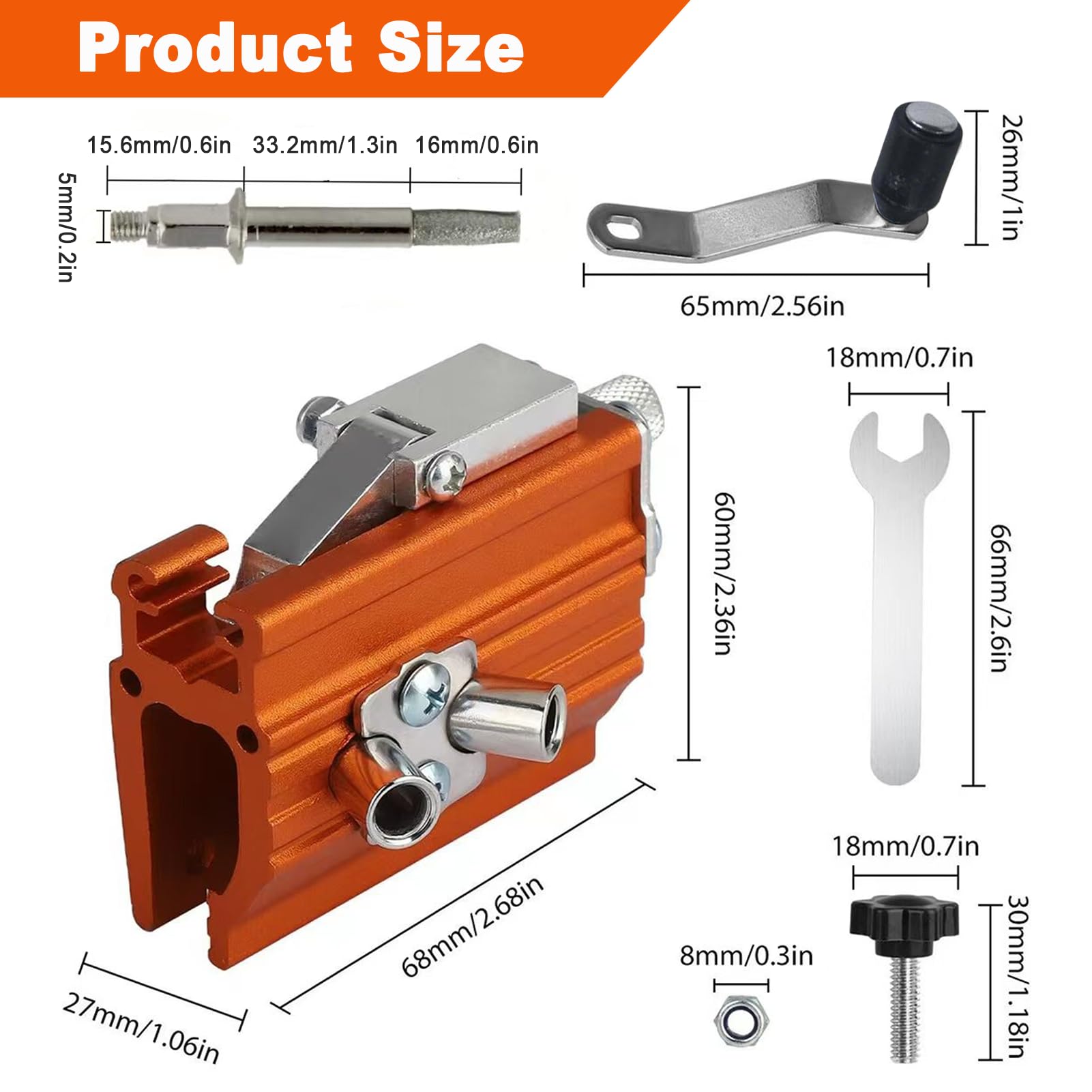 Affila Catena Motosega, Manovella Affilacatene Abrasive Affilacatene Manuale Per Motosega con 5 Testine, Affilatura Rapida per Riparazione di Motoseghe