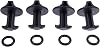 JEENDA 4 piezas de seguro para cubierta de filtro de aire 92210-1730 compatible con Kawasaki FS481V, FS541V, FS600V, FS691V, FS730V 92055-7025, 92210-7038 con anillos de goma 1