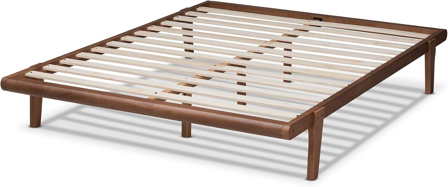 Baxton Studio Bed Frame, King, Brown