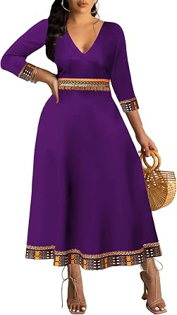 African Print Dress for Women Maxi Cocktail Bohemian Vintage Party Dresses