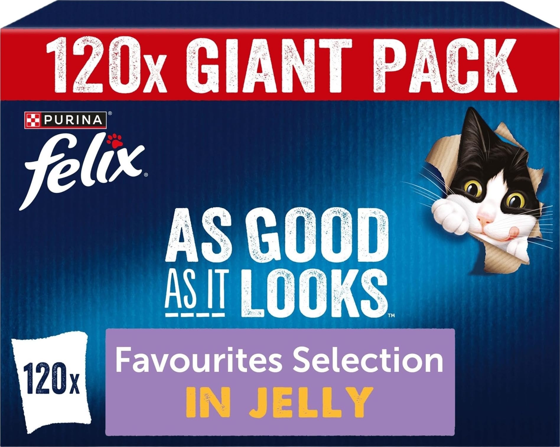 FELIX As Good As it Looks Favourites Selection in Jelly Wet Cat Food 120x85g